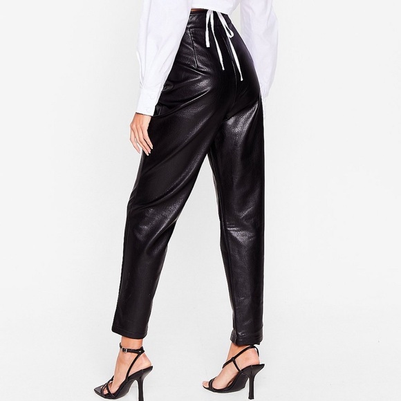 Nasty Gal High-Waisted Faux Leather Pants - Picture 4 of 4